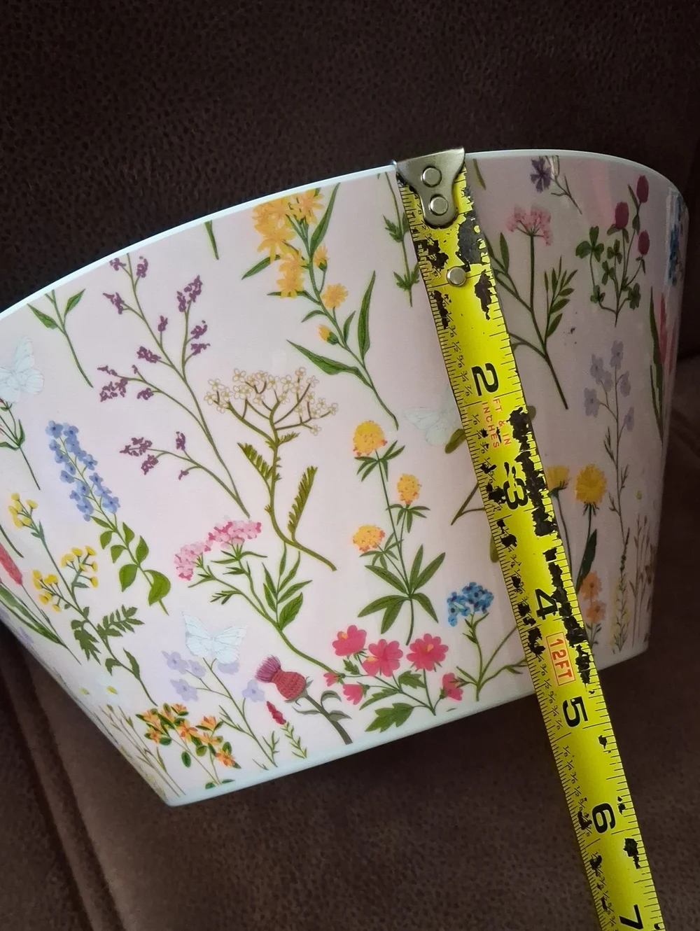 Dolly Parton Floral Pattern Melamine Serving Bowl in Pink Multi-Color